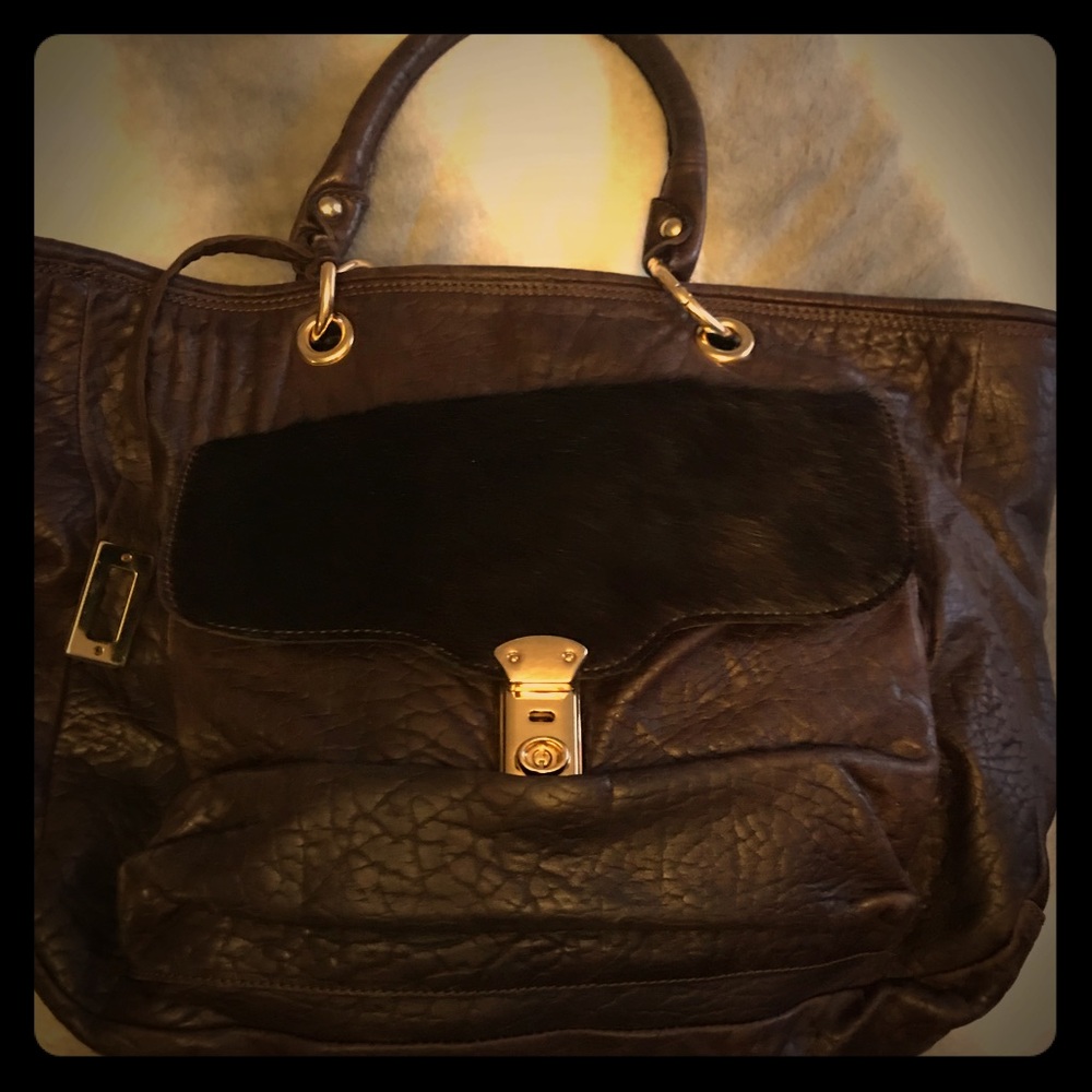 Soft leather satchel